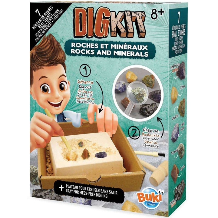 Set de joaca Buki - Dig Kit, Roci si minerale