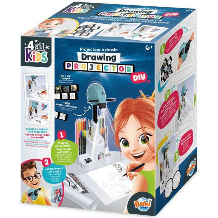 Set de desenat Buki - 4 All Kids, Proiector pentru desen