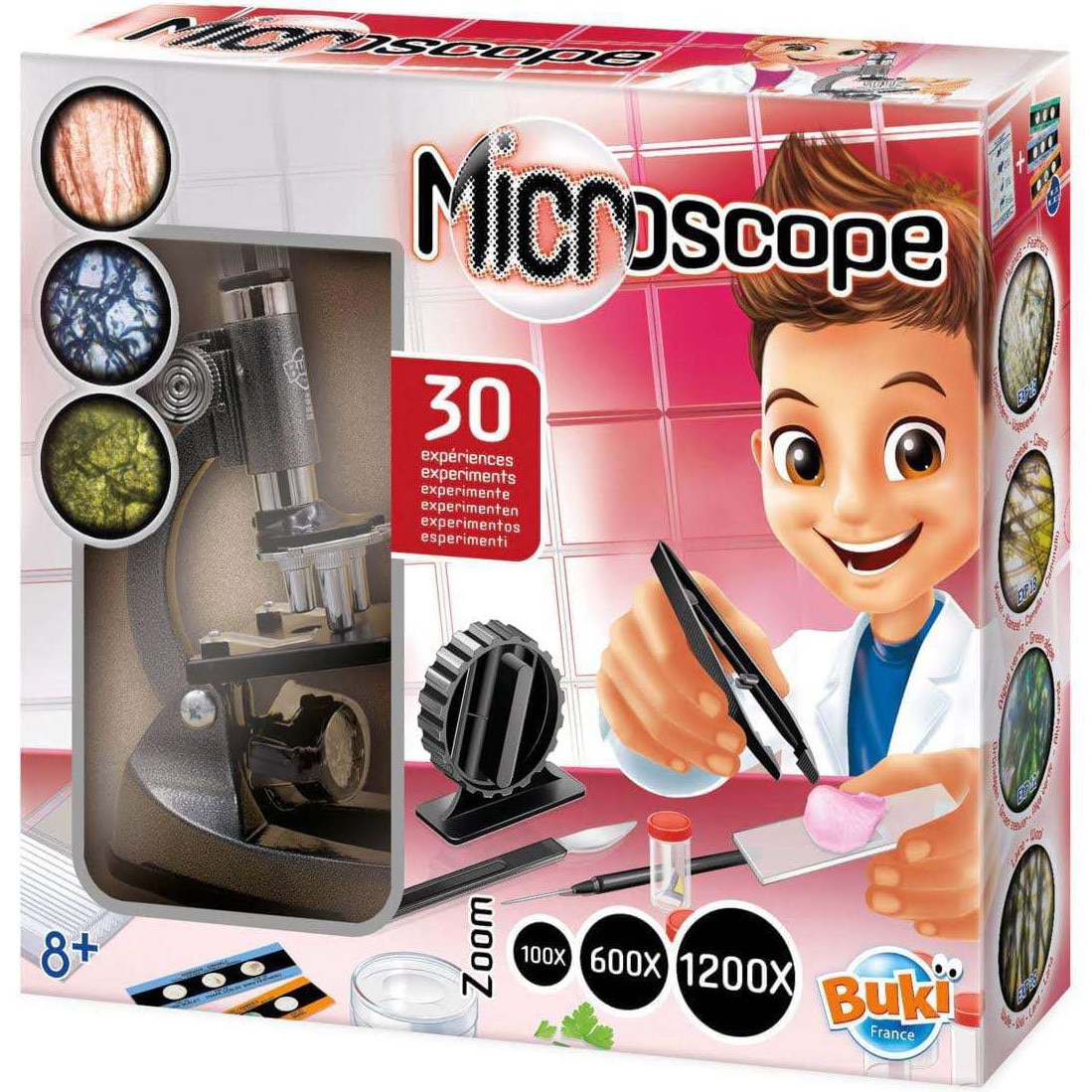 Microscop Buki, 30 experimente