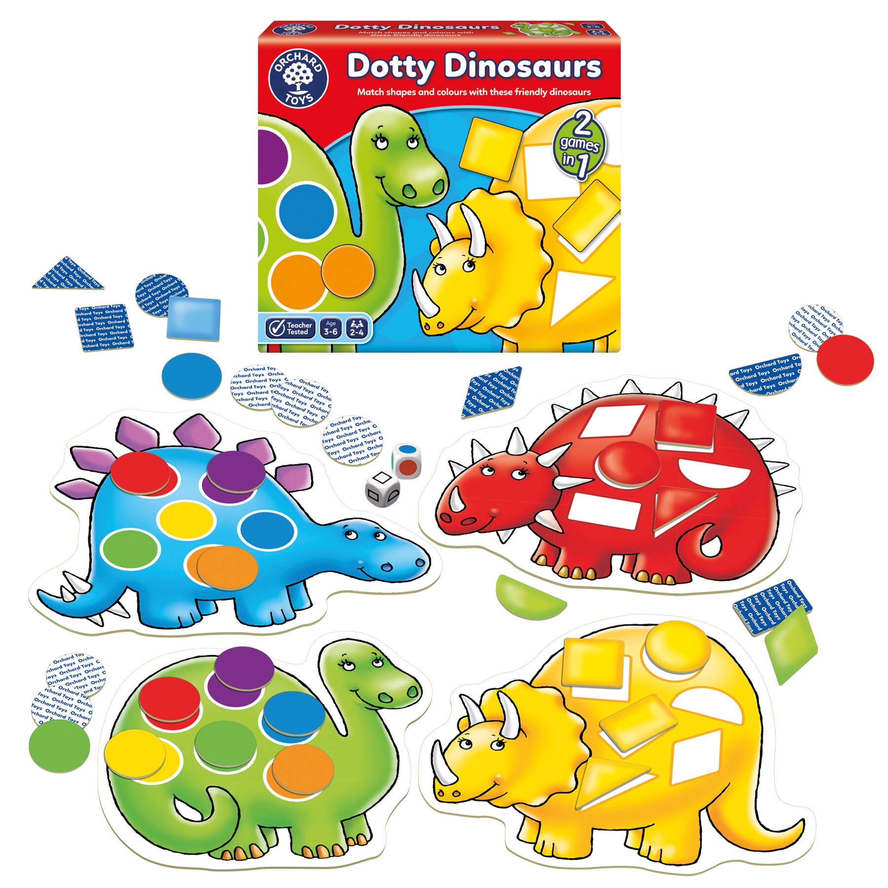Joc educativ Orchard Toys - Dinozauri cu pete - eMAG.ro