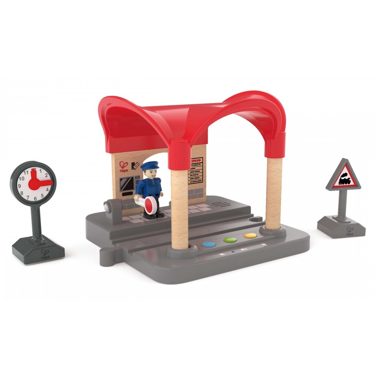 Set de joaca, Hape, Gara interactiva, 5 piese - eMAG.ro