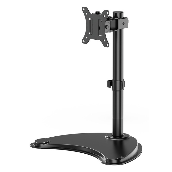 Suport monitor de birou Gembird (rotativ, înclinabil, pivotant) pentru ecrane de 13"-32", capacitate maximă: 8kg, VESA 100x100, 75x75 mm, negru