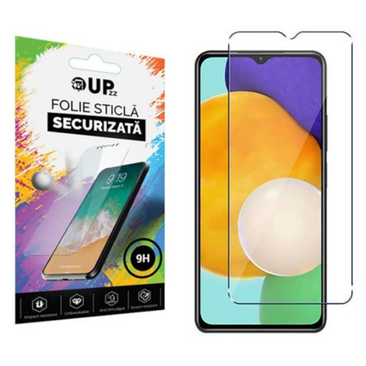 Folie Sticla Securizata Upzz® Pro Compatibila Cu Samsung A17, Rezistenta 9h, Transparenta
