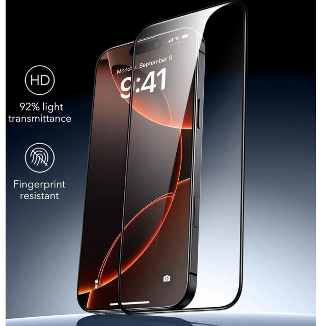 Pachet 3 x Folie Sticla Esr Armorite Compatibila Cu iPhone 17 Pro, Aplicator Inclus, Montaj Usor, Transparenta