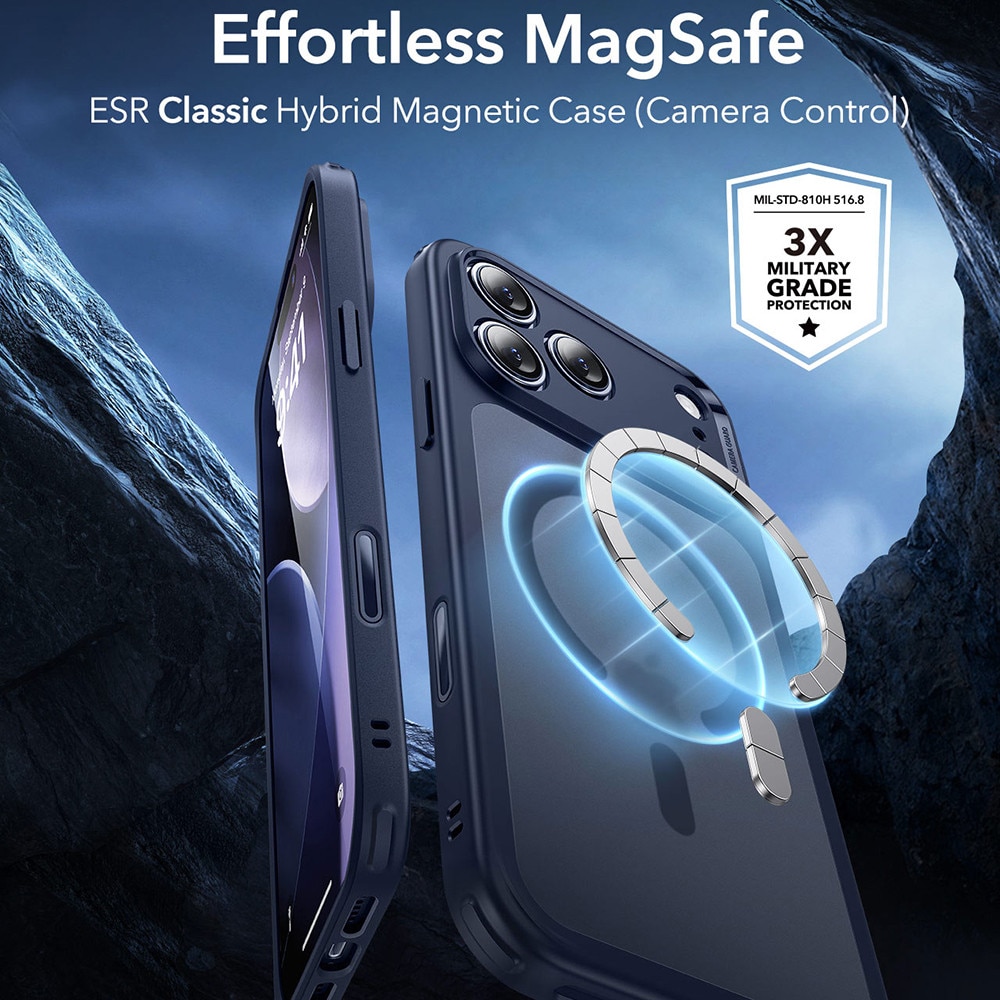 Husa pentru iPhone 17 Pro Max - ESR Classic Hybrid HaloLock - Frosted Blue