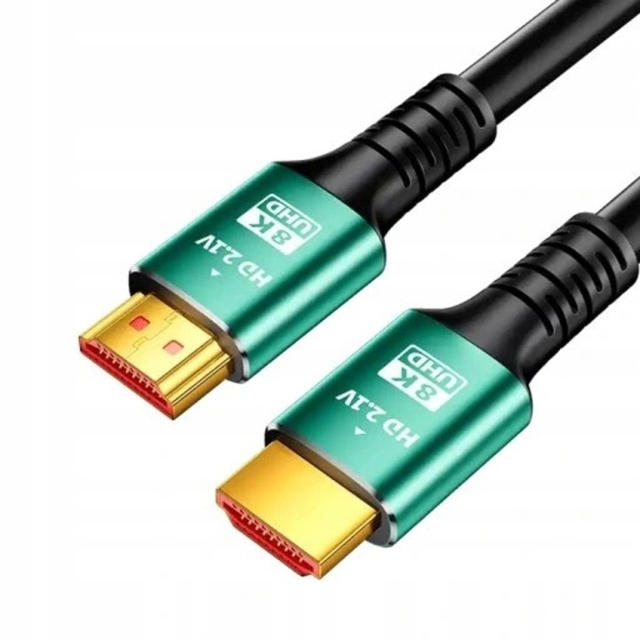HDMI 2.0 Kábel, R2Invest, 8 m, 4K UHD 60 Hz, 3D támogatás, aranyozott csatlakozók