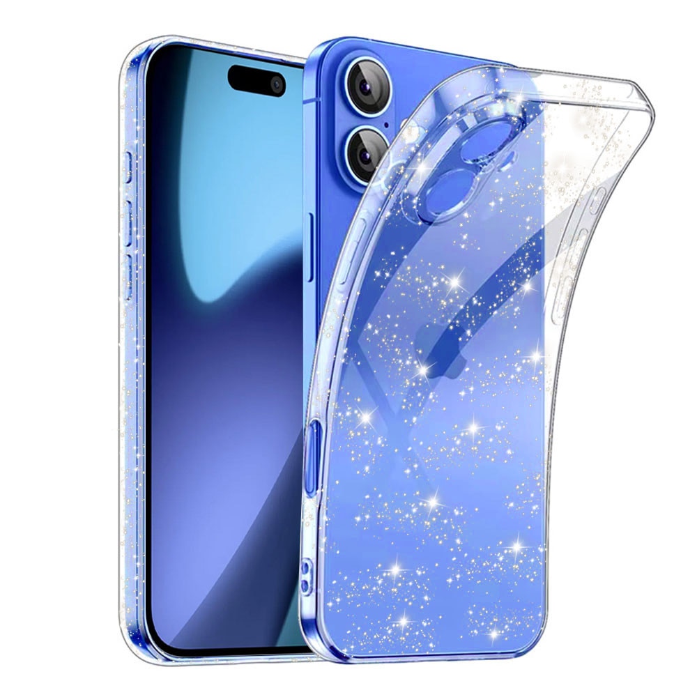 Husa pentru iPhone 17 cu sclipici Liquid Crystal Glitter, transparenta