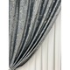 Set doua draperii catifea imprimata Alicante, gri inchis, lucrate pe rejansa lata de 10 cm, 2x150x240 cm