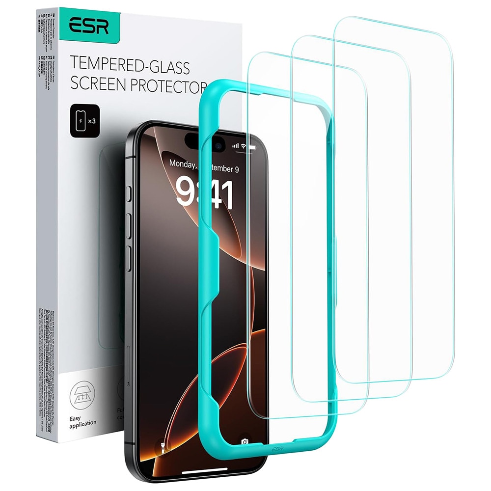 Folie pentru iPhone 17 Pro Max (set 3) - ESR Tempered Glass - Clear