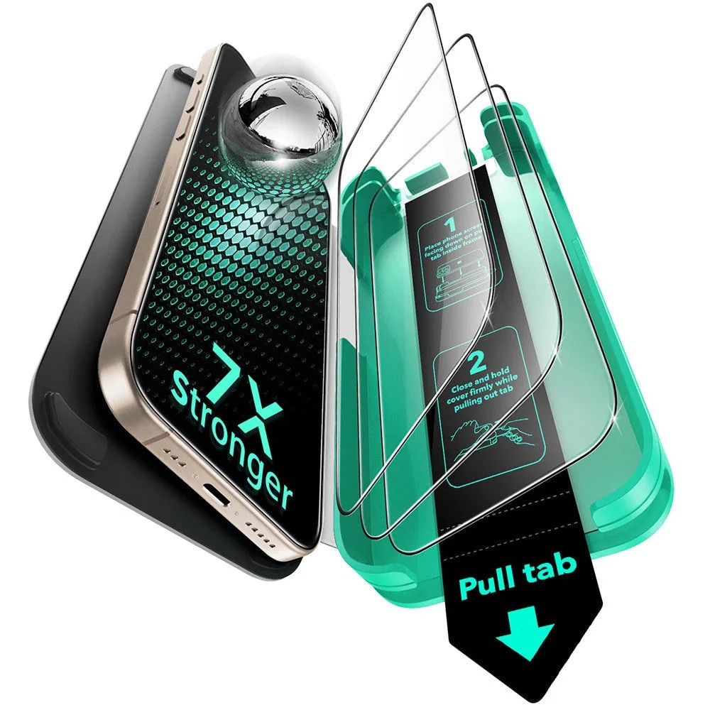 Folie pentru iPhone 17 Pro Max (set 3) - ESR Armorite Screen Protector UltraFit - Clear