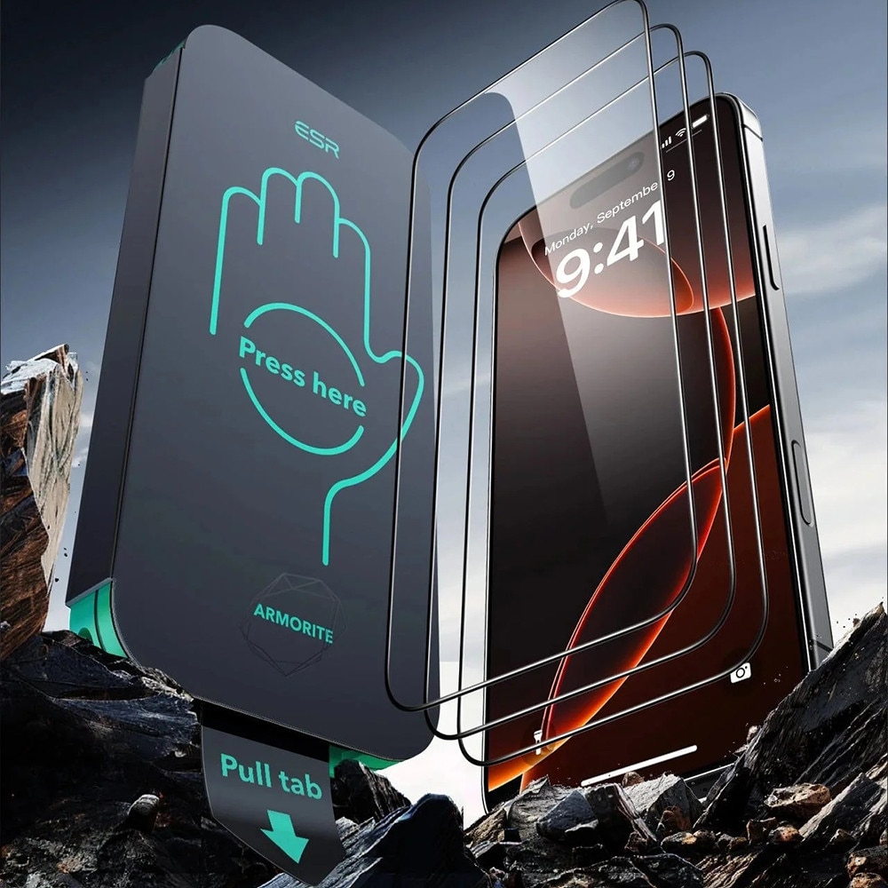 Folie pentru iPhone 17 Pro Max (set 3) - ESR Armorite Screen Protector UltraFit - Clear