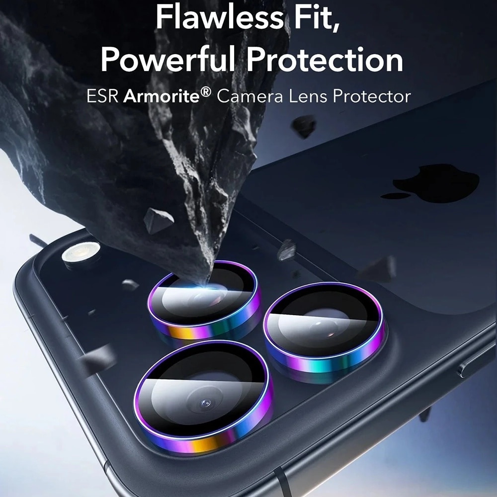 Husa Protectie Compatibila cu Armorite Camera Lens Protectors, ESR, iPhone 14 Pro/Pro Max/15 Pro/Pro Max/16 Pro/16 Pro Max/17 Pro/17 Pro Max - Chromatic