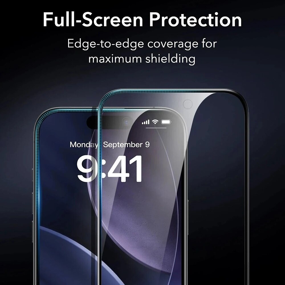 Husa Protectie Compatibila cu Privacy Armorite Screen Protector UltraFit (3 pack), ESR, iPhone 17 Air - Black