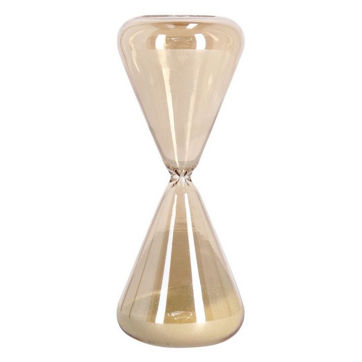 Clepsidra decorativa sticla nisip alb Kronos Ø6x15, 3h