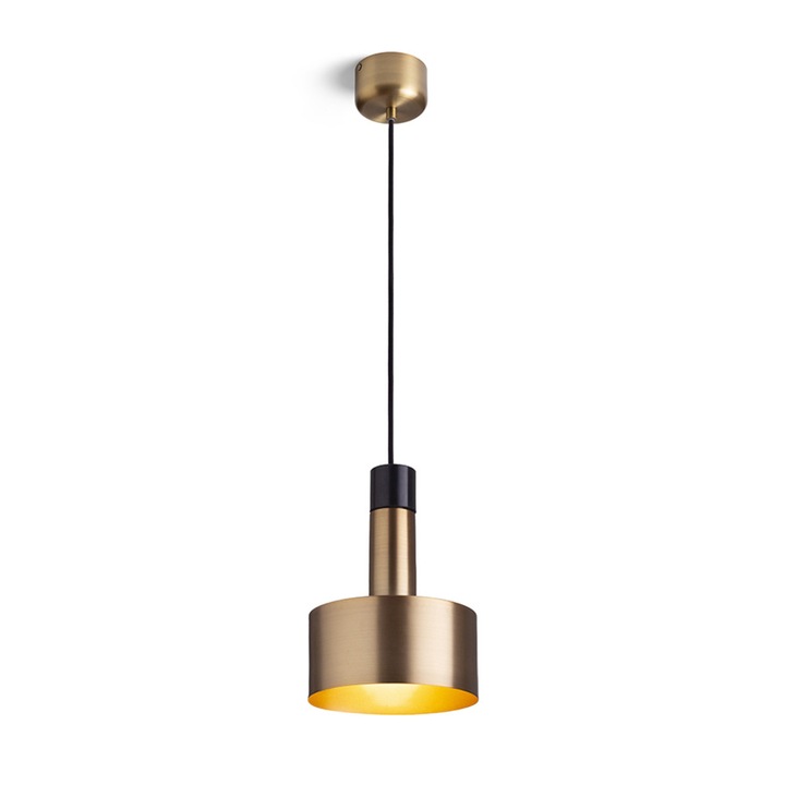 Rendl R14260 Divina Месингова висяща лампа с декорация от черен мрамор за LED крушка E27, 5 W, 230V