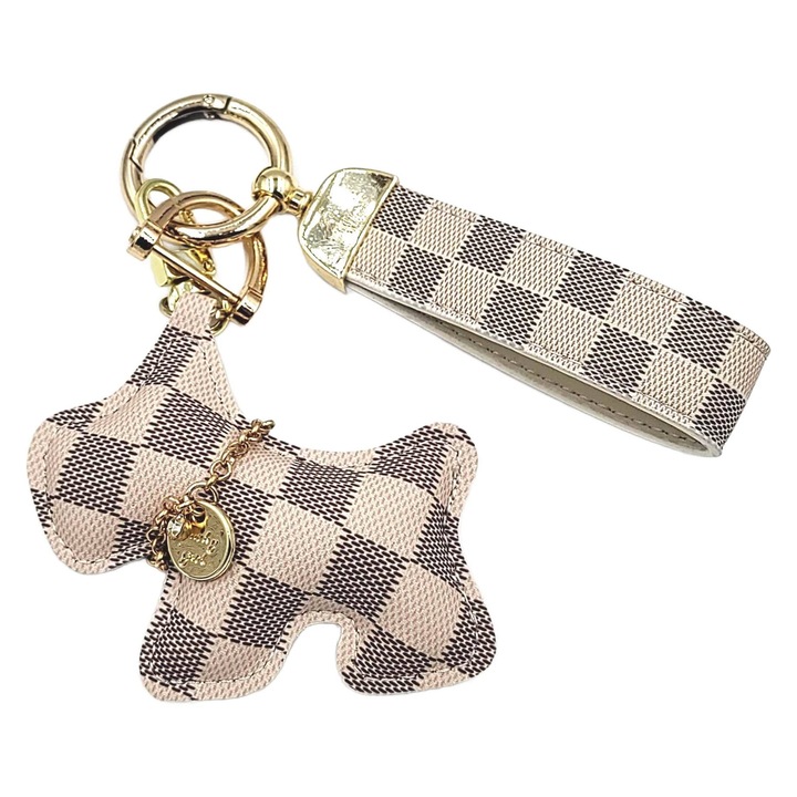 ATA kulcstartó szett, "GOOD GIRL", bőr, 2 darabos, bézs/szürke