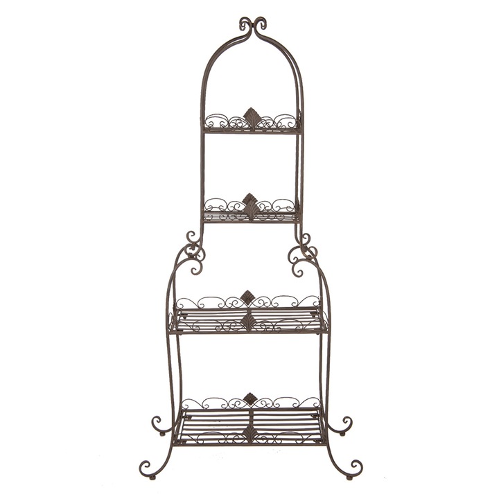 Raft pardoseala metal maro 74x39x160 cm