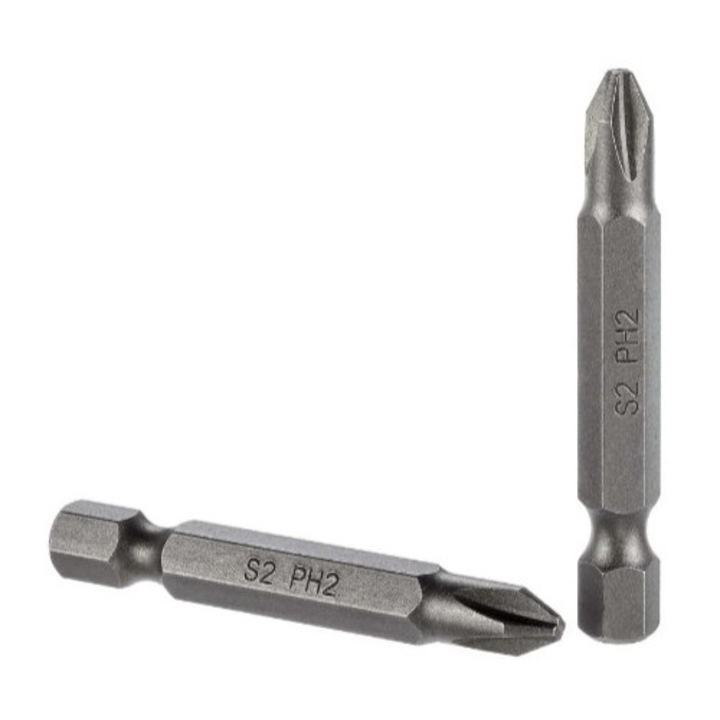 Set Biti S2 PH2 Dexter, inox 50 mm, 2 buc