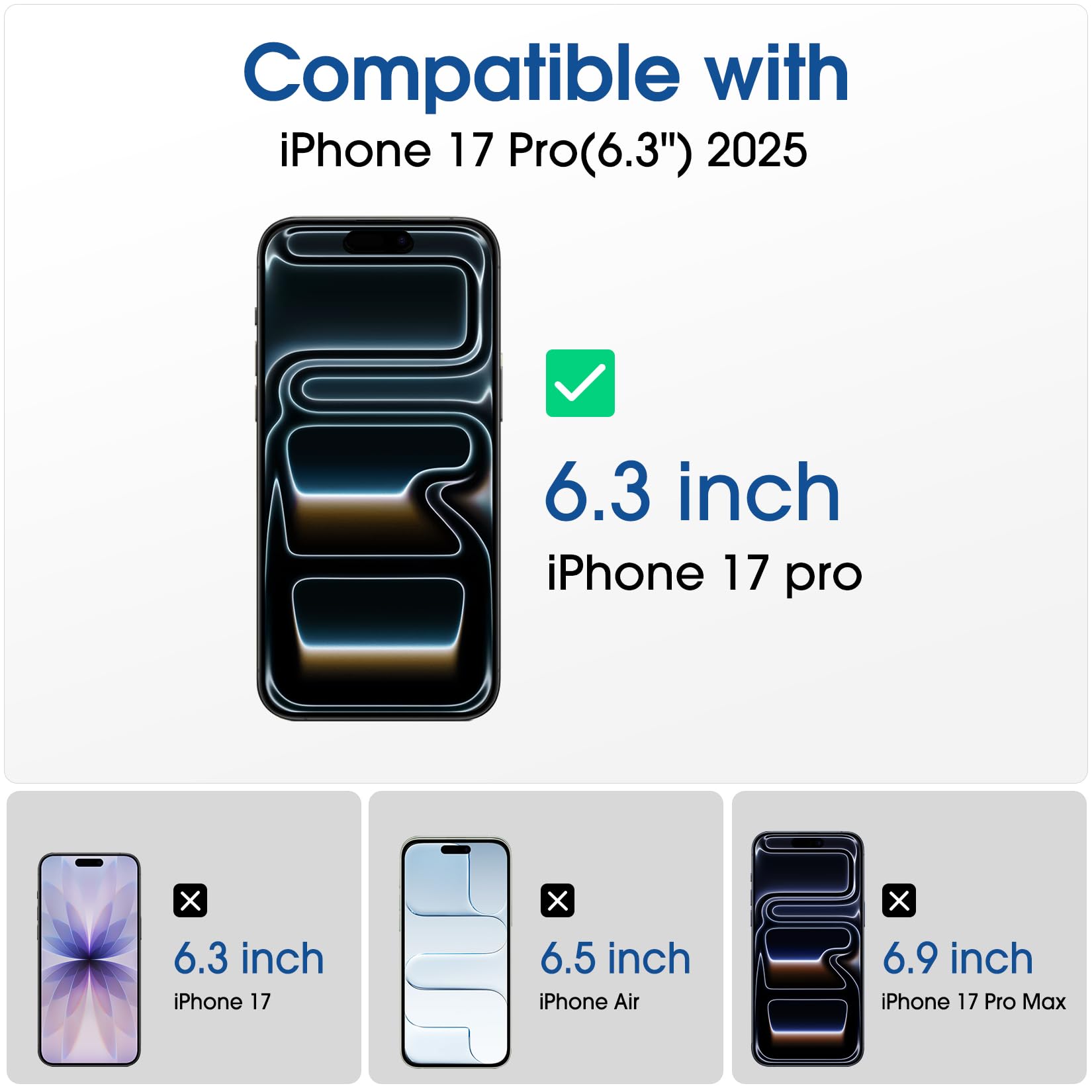 Set 2 Folie Protectie compatibila cu iPhone17 pro, Sticla Templata 9H+, Claritate Super HD, Tratament Electronic Oleofobic si Anti Amprente