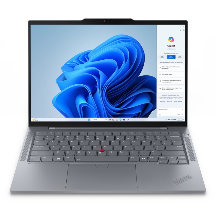 Lenovo ThinkPad T14s Gen 5 laptop, Core Ultra 5, 256GB, 16GB, 14" WUXGA, szürke