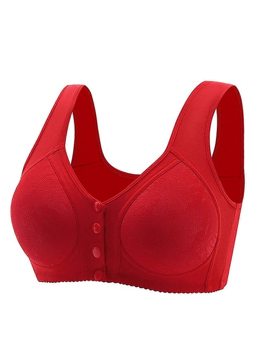 Daisy melltartó, könnyű kivitel, tartás és formázás, piros, pamut, időseknek, 44 EU