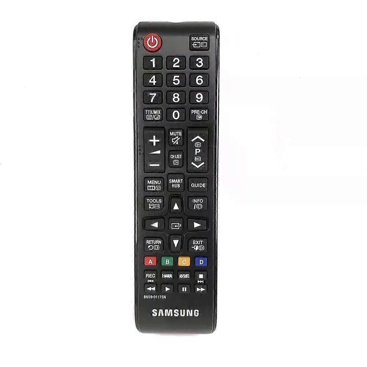 Eredeti TV távirányító, BN59-01175N modell, Samsunghoz, fekete színű, méretei 28x13.5x5cm, 1 darab.