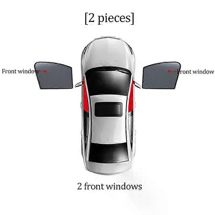 Autó napellenző készlet 2 db, BMW X5 G05 F95 2018-2023, hálós, UV-blokkoló, változatos méretek