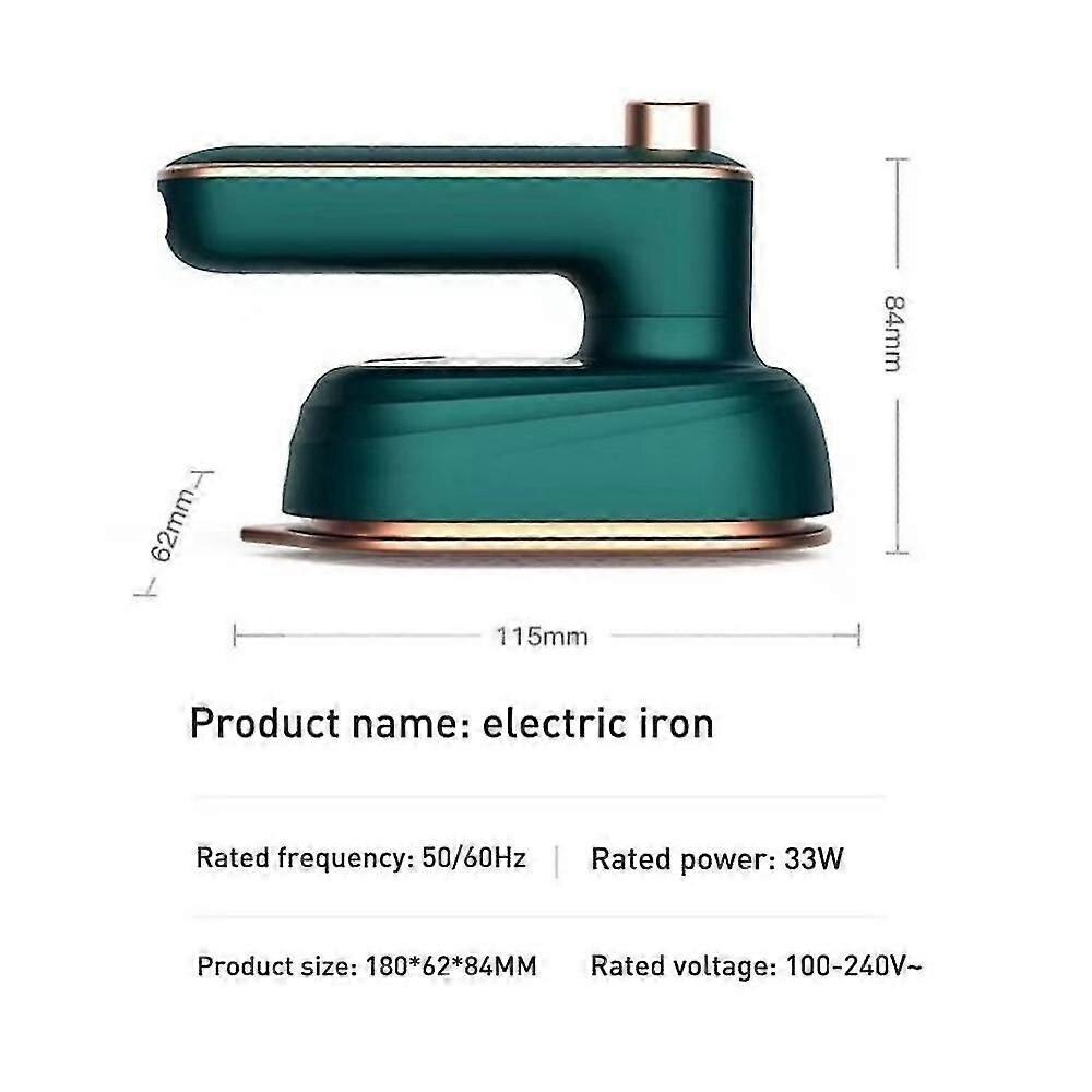Fier de calcat portabil, 33W, aburi, capacitate rezervor 50ml, verde, dimensiuni 128x62x84mm, set complet