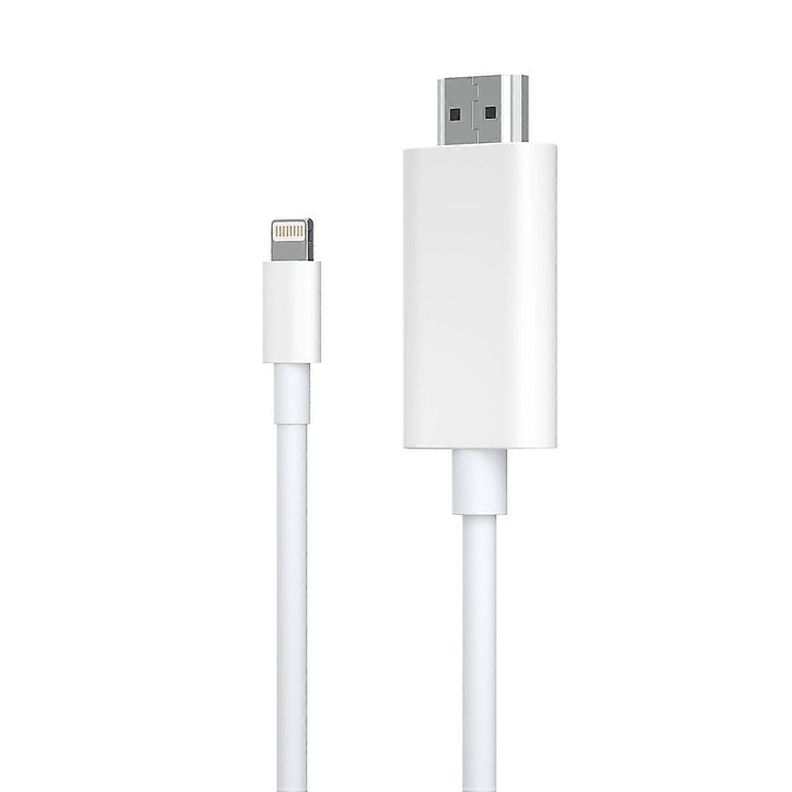 Кабел Lightning към HDMI, 1080P, 2м, за iPhone/iPad, адаптер за дублиране на екран