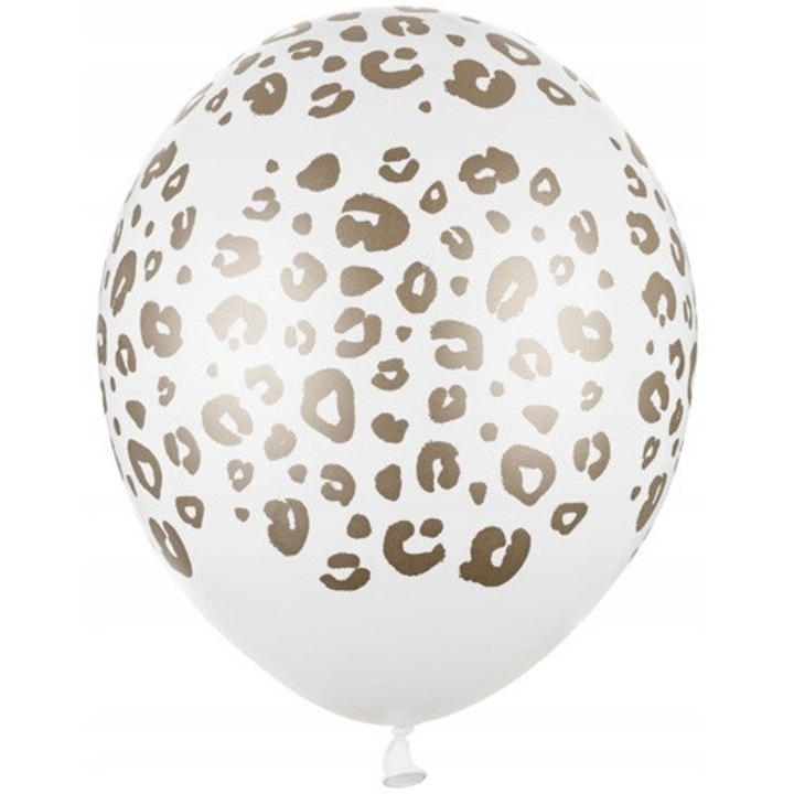 Party dekor lufik, 30 cm, pasztell fehér nyomtatással, 1 db