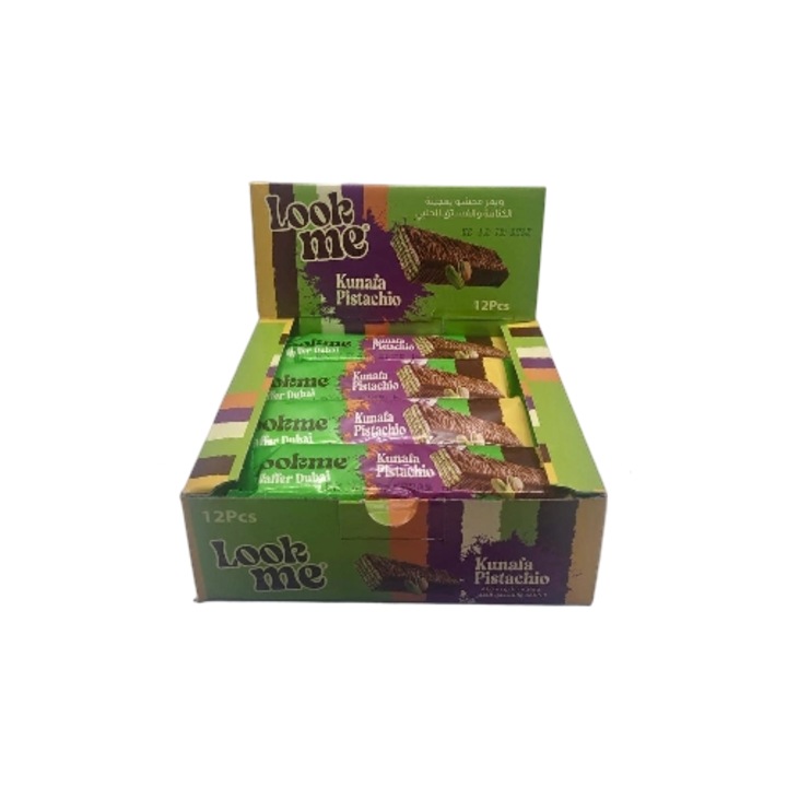 Napolitane cu umplutura de fistic, Look me, 12 buc x 32gr