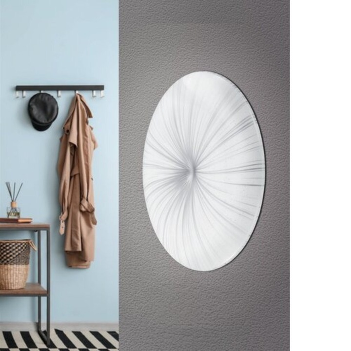 EGLO, 99699, NIEVES, fali-mennyezeti lámpa, 3000 K, LED, 10W, IP20, fehér, ezüst