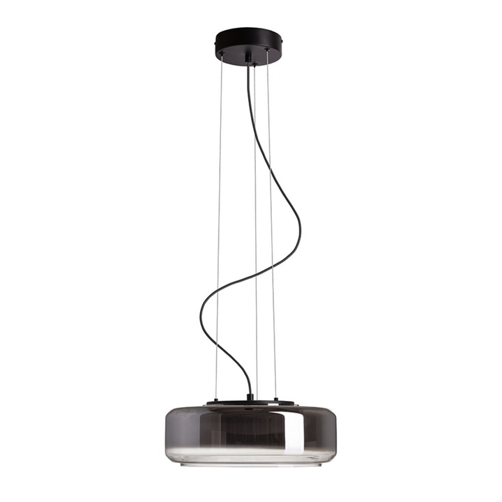 Rendl R14400 Naomi Висяща LED лампа със стъклен абажур, опушено стъкло, 3000K, 18 W, 230V