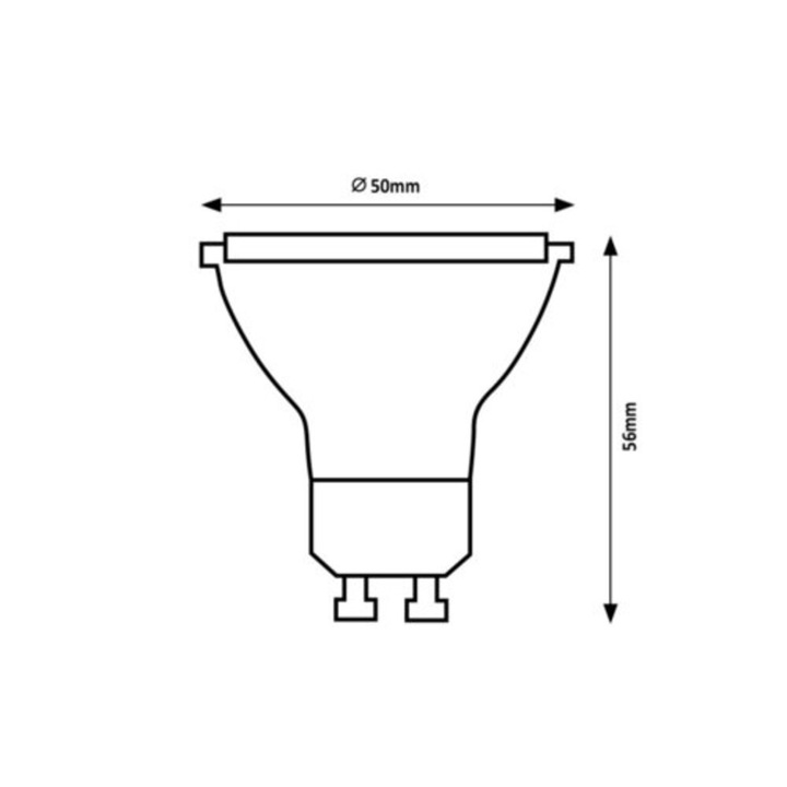 Rábalux, 79105, SMD-LED, LED крушка, бяла, IP20, GU10, 3000K, 8W