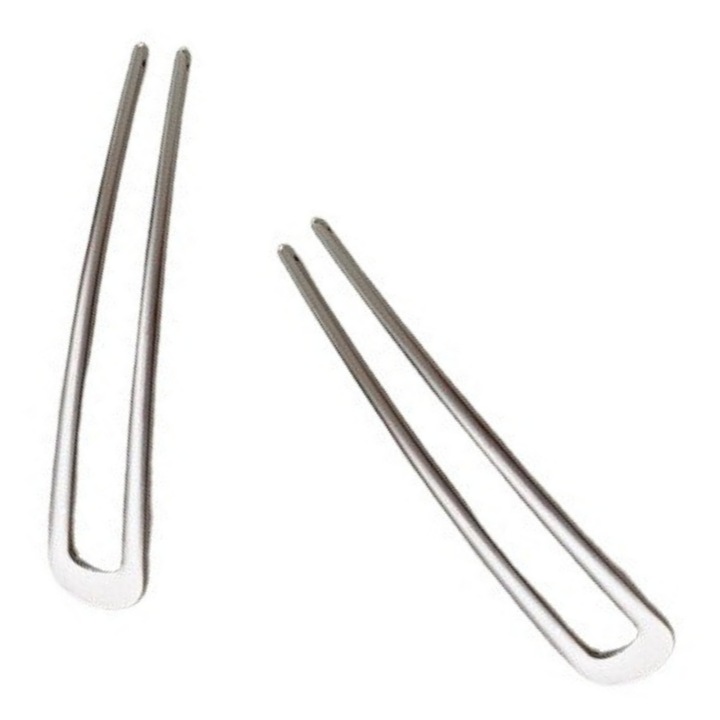 2 darabos ezüst színű fém klipszkészlet, 18x100 mm