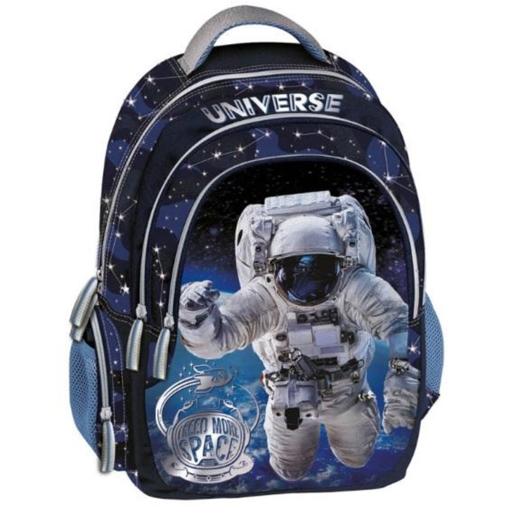 Ghiozdan compartimentat, JF, Astronaut, verde, 43x30x10cm