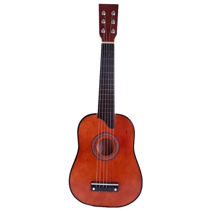 Chitara clasica din lemn cu 6 corzi din nailon, 62 cm