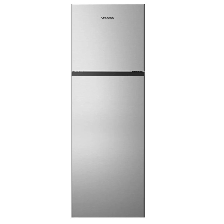 Frigider SanGiorgio, H 168 cm, capacitate totala 251 litri, control electronic de temperatura, dezghetare automata, compartiment pentru fructe si legume, congelare rapida (4 stele), usi reversibile, picioare ajustabile, silentios, inox