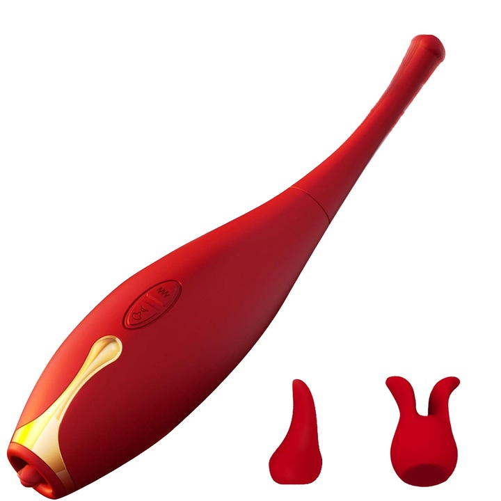 Vibrator 4 az 1-ben LONZYON, szilikon, 10 intenzitási fokozat, piros, vízálló