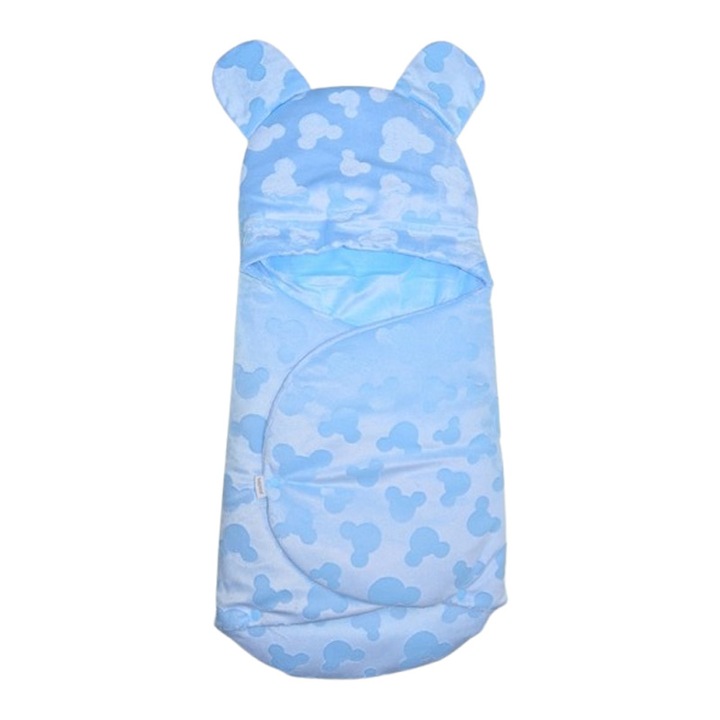 Sistem de infasat reglabil, 70 cm, pentru bebe, Mini Junior 95025A, Albastru