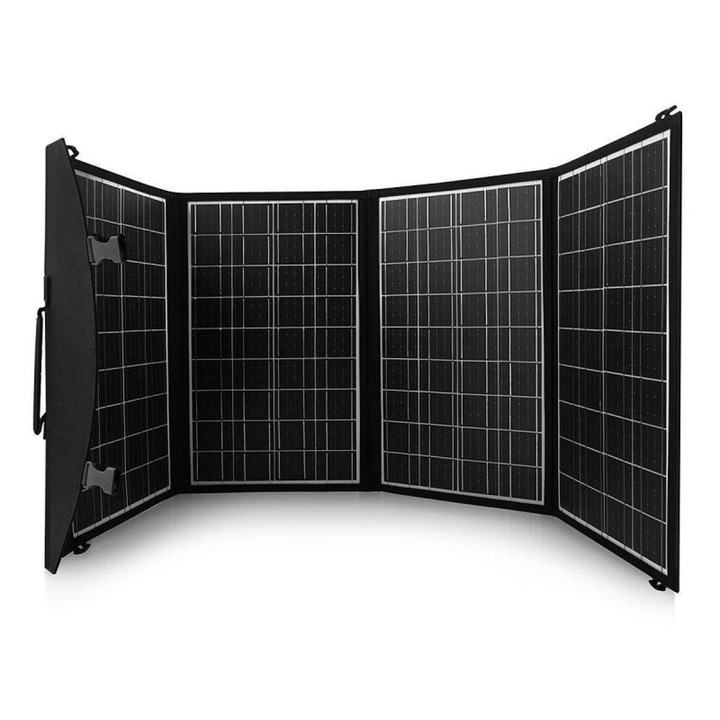 Panou solar, incarcator, 60W, 2 porturi USB, negru si portocaliu, A06