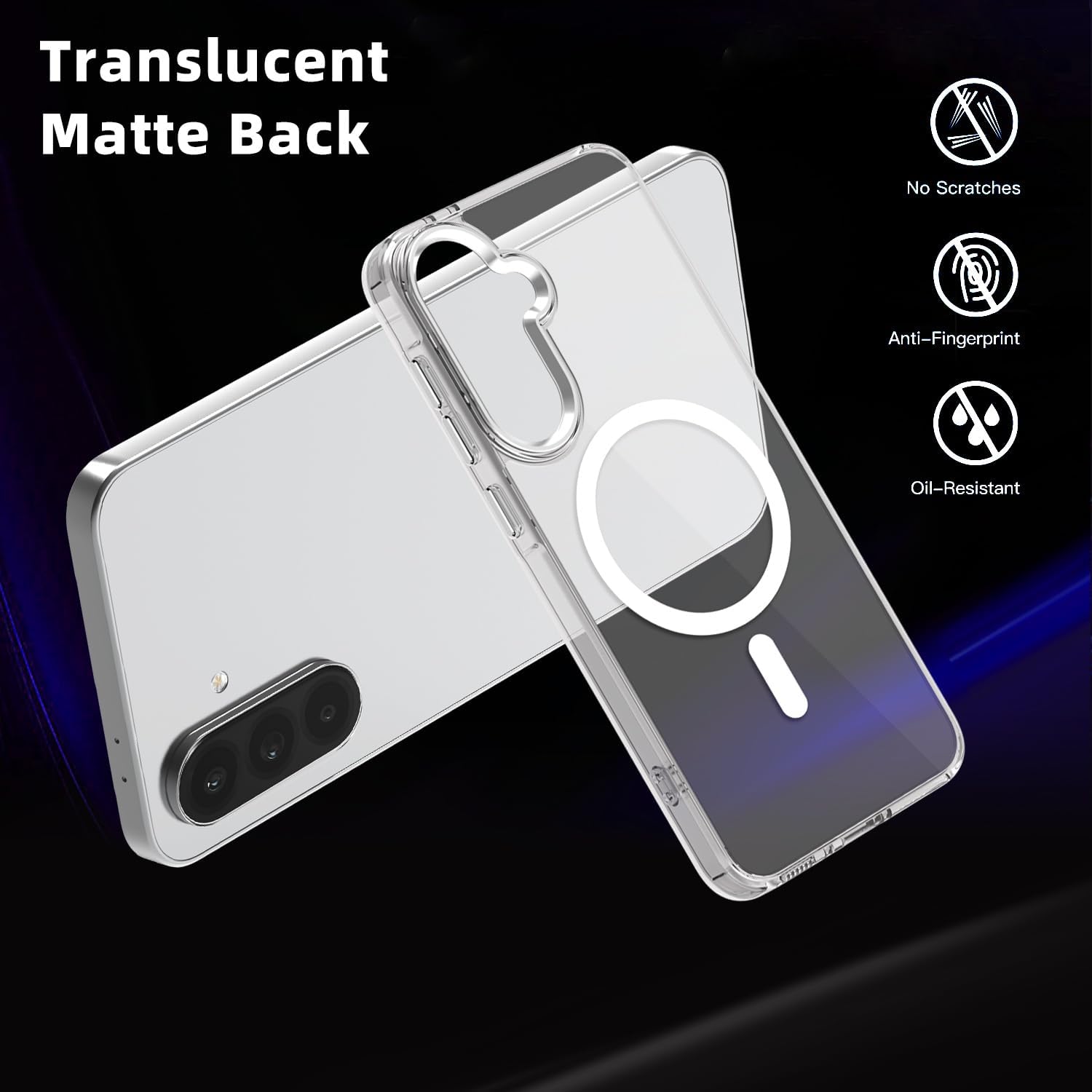 Husa magnetica transparenta din cristal pentru Samsung Galaxy A36, 5G, rezistenta la socuri