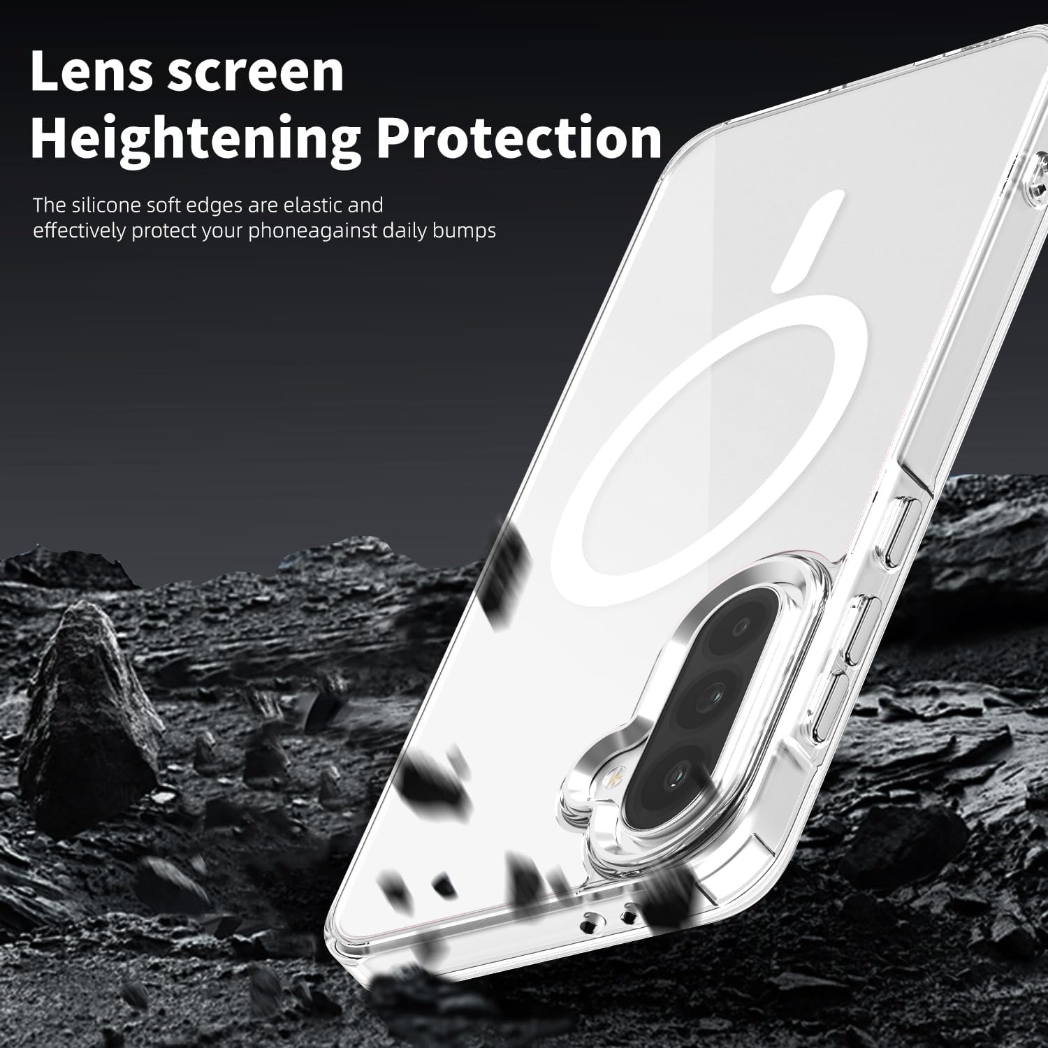 Husa magnetica transparenta din cristal pentru Samsung Galaxy A36, 5G, rezistenta la socuri