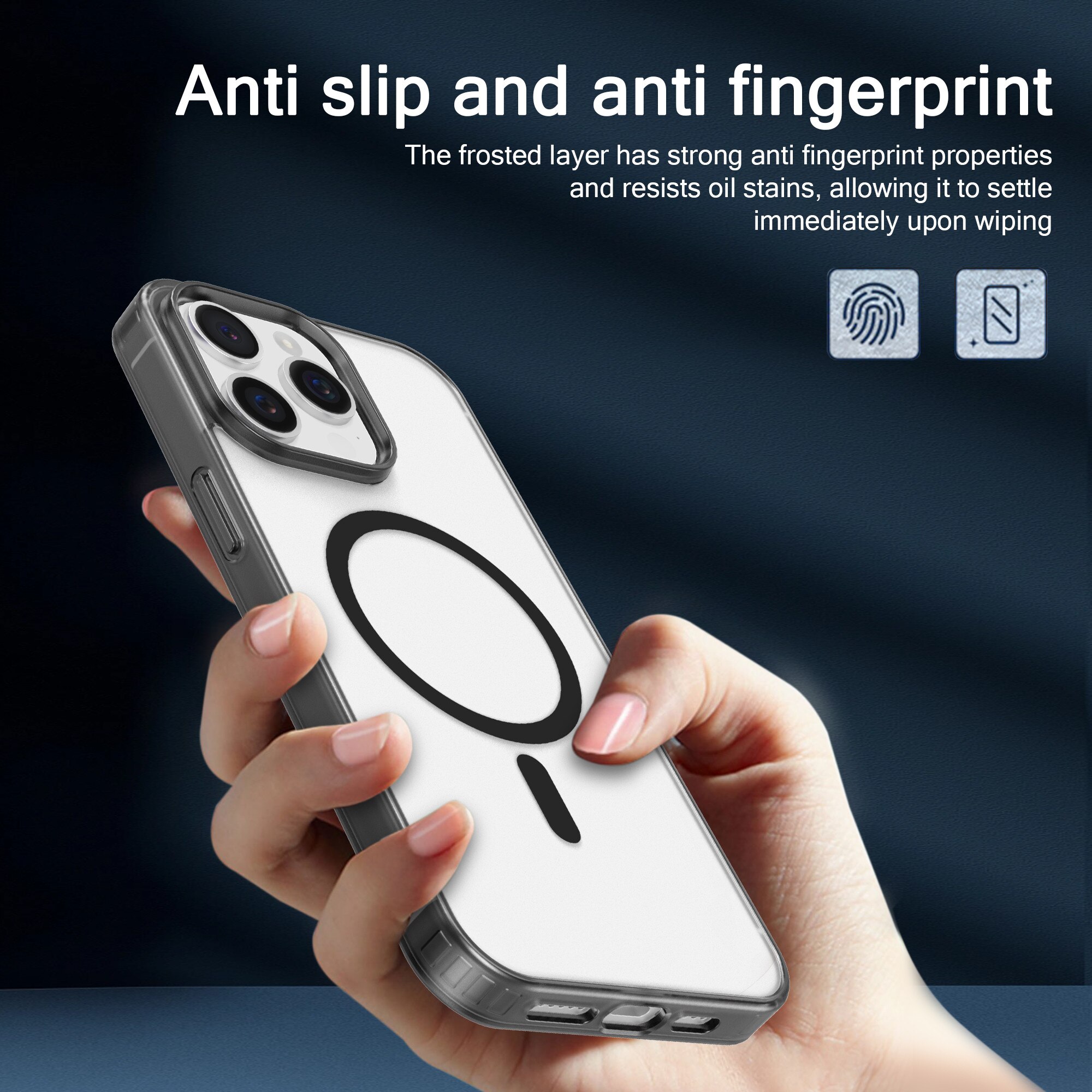Husa de Protectie Telefon Neagra, Compatibila cu iPhone 15 Pro Max & MagSafe cu Absorbtie Puternica, Margini Ridicate pentru Protectia Ecranului si Camerelor, Rezistenta la Socuri & Anti-zgarieturi, Protectie Eficienta Zilnica