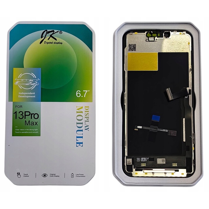 JK LCD дисплей за iPhone 13 Pro Max, 6.7'', мултитъч, защитно фолио, нов