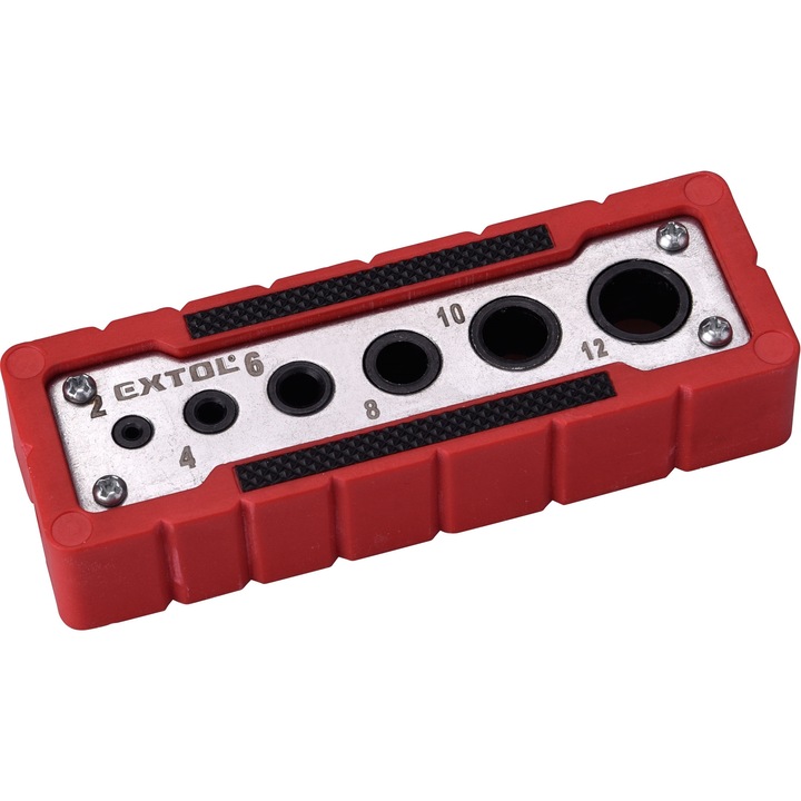 Sablon de ghidare, EXTOL PREMIUM, 8801920, 2-12mm, inox-plastic