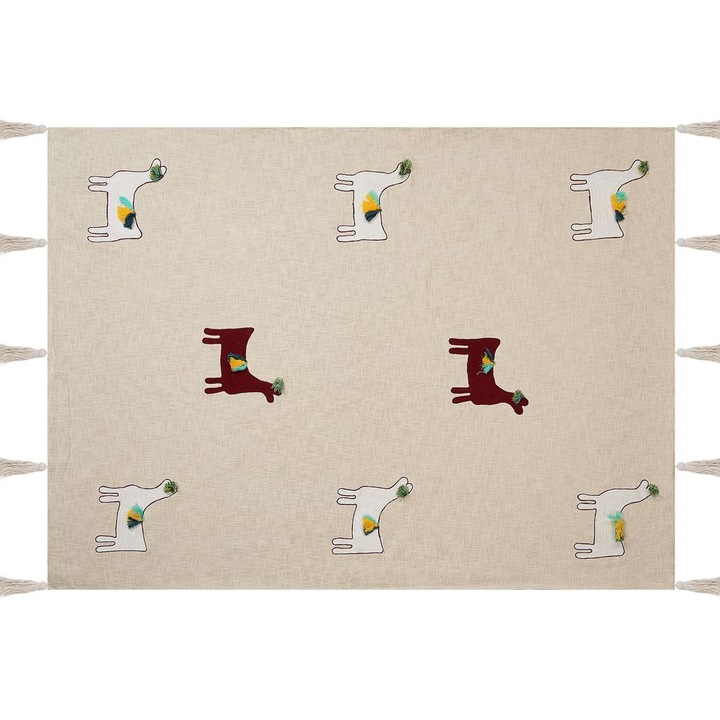 Takaró Deoghar Pamut 130 x 180 cm Bézs