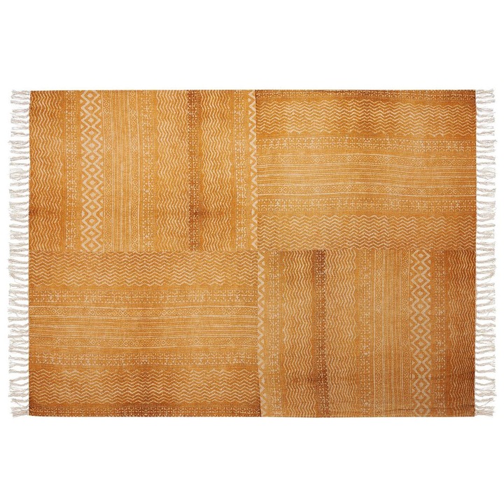 Takaró Firozabad Pamut 130 x 180 cm Narancssárga