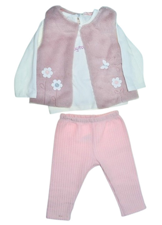 Compleu 3 piese pantaloni, bluza si vesta, pentru fete, Mini Junior CMP1021R3-92, Roz 121735