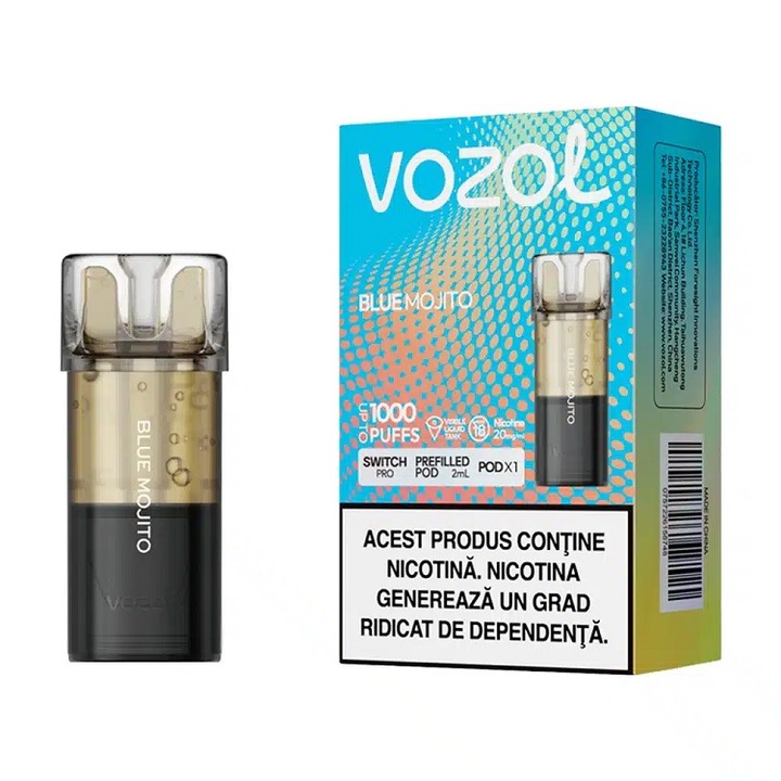 Cartus Vozol Switch Pro 1000 pufuri 20mg - Blue Mojito